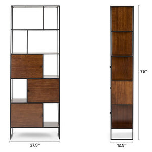 "Rictu" bookcase with soft close doors