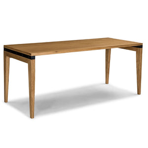 Madera 71" powder coated steel and rustic oak desk