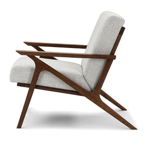 "Otio" Walnut lounge chair, Mist Grey