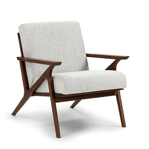"Otio" Walnut lounge chair, Mist Grey