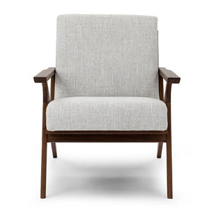 "Otio" Walnut lounge chair, Mist Grey