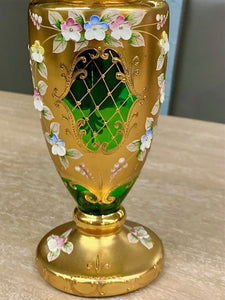 Vintage Czech Bohemian glass vase