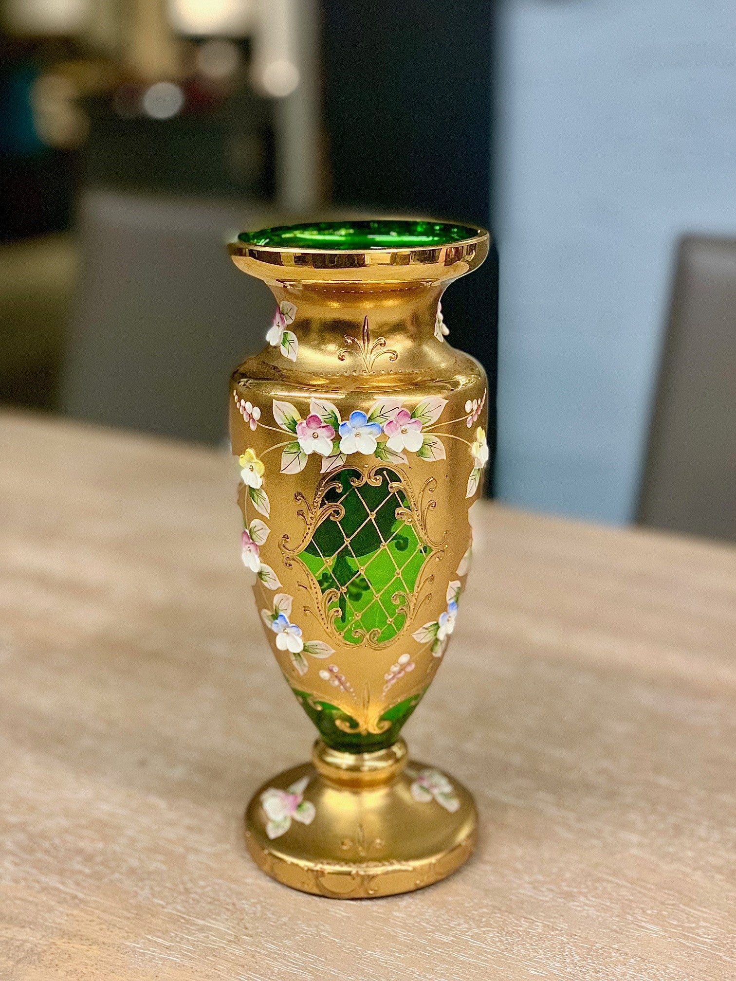 Vintage Czech Bohemia Crystal Vase