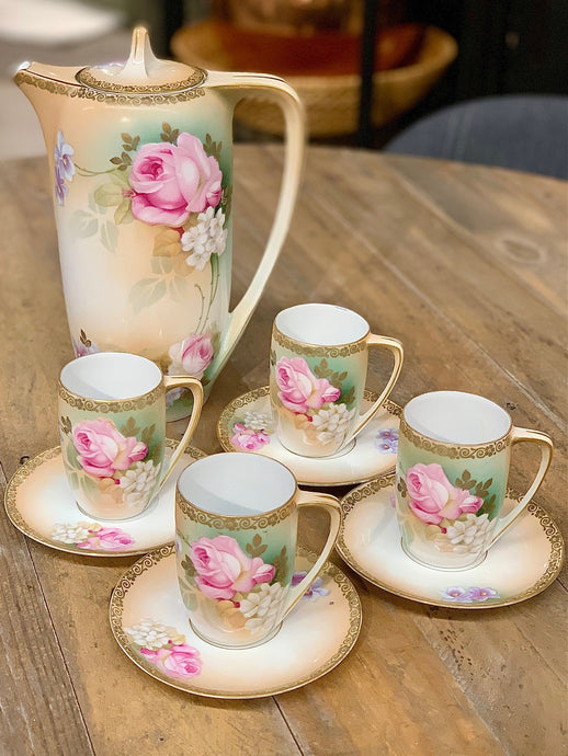 Vintage German chocolate pot set