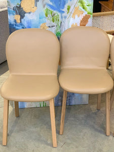 Scandinavian styled leather dining chair