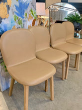 Scandinavian styled leather dining chair