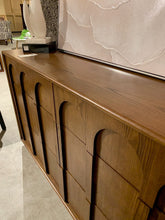 "Prima" walnut 6 drawer double dresser