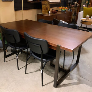 "Oscuro" walnut, extendible dining table, seats 10