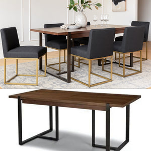 "Oscuro" walnut, extendible dining table, seats 10
