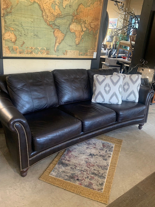 Bradington young leather sofa