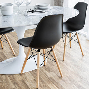 Cairo Chair, black seat, chrome base from Style In Form