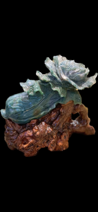 Extraordinary hand carved cabbage jade