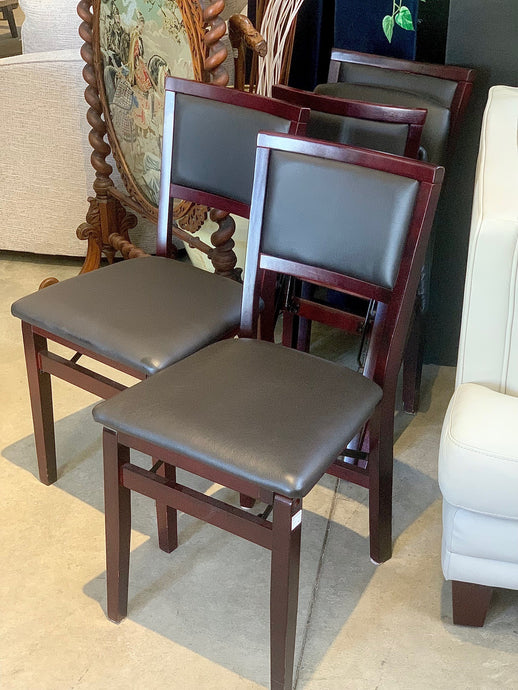 Extra guests?....convenient folding and attractive dining chairs by Linon Home!