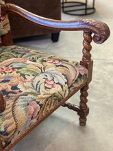 Antique Floral Armed Wooden Chair