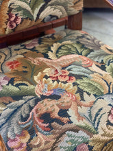 Antique Floral Armed Wooden Chair