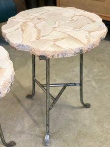 Claim fossil end tables, Norwalk