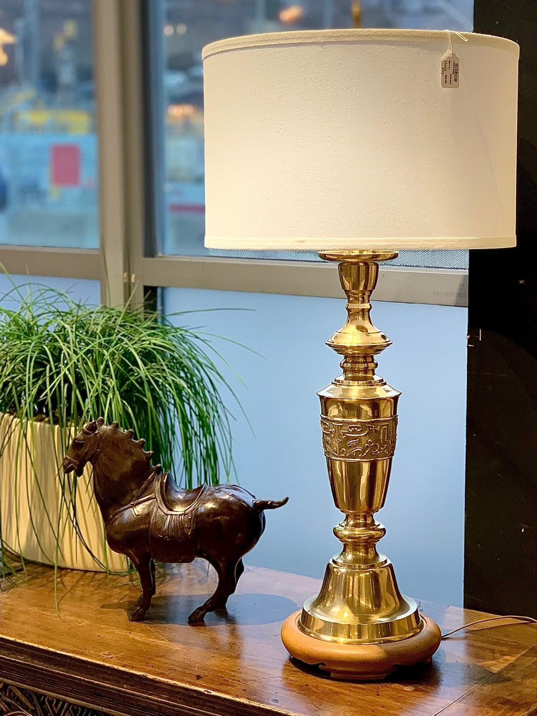 Vintage pair of Hollywood regency brass chinoiserie lamps James Mont s Champagne Taste Home