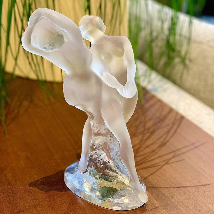 Vintage signed Lalique Deux Danseuses (Two Dancers) figurine