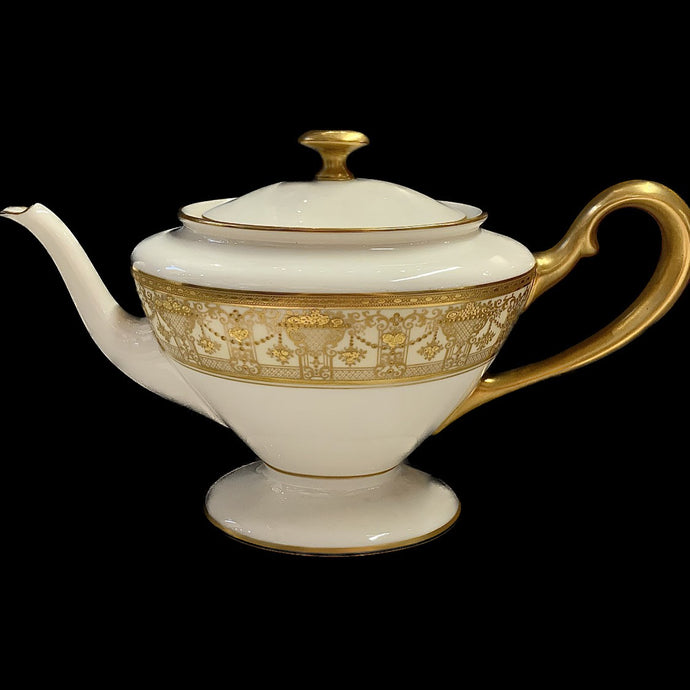 Rare Lenox china teapot, creamer and sugar set