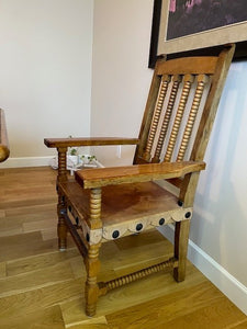 Rustic custom, Mexican wood/leather dining set
