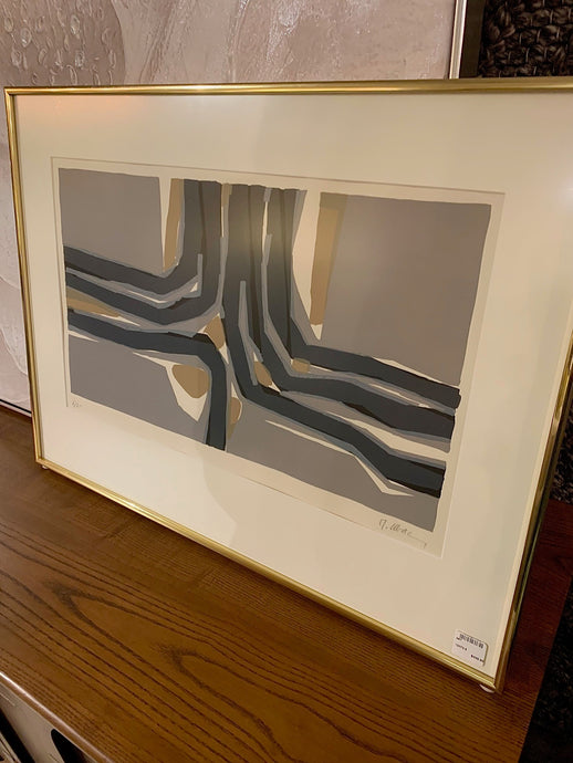 Mid Century Abstract Lithograph, Raoul Ubac