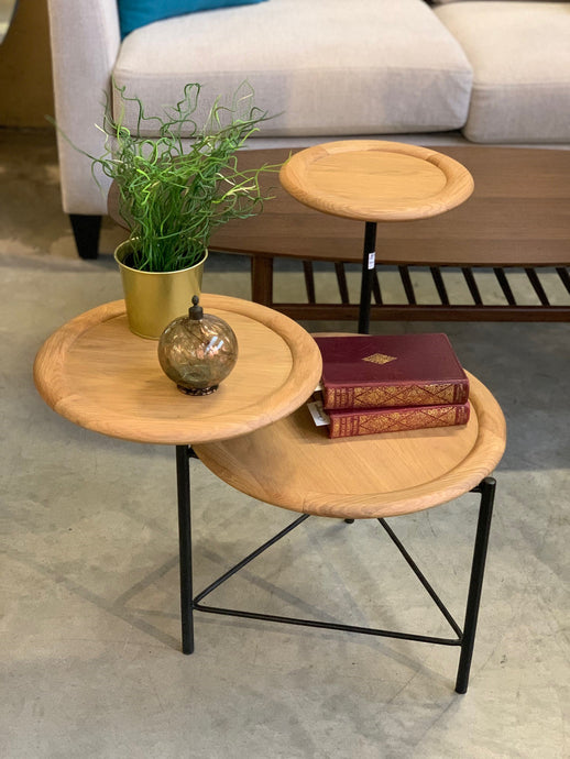Attractive three tiered mid century inspired side table