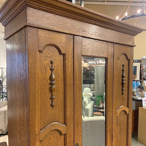 Vintage oak armoire