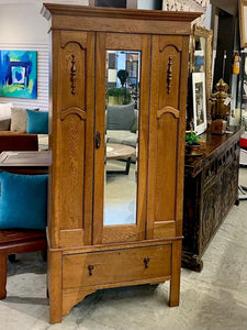 Vintage oak armoire