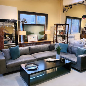 "Maddox" leather, down sectional by Restoration Hardware