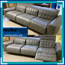 Roche Bobois "Satellite" 3 seater leather reclining sofa, European made