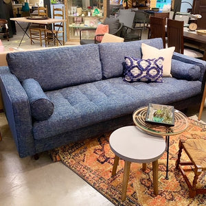 *NEW* "Sven" 72" sofa in beautiful neptune blue, mid century modern styled