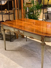 Vintage convertible console to dining table