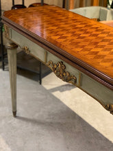 Vintage convertible console to dining table