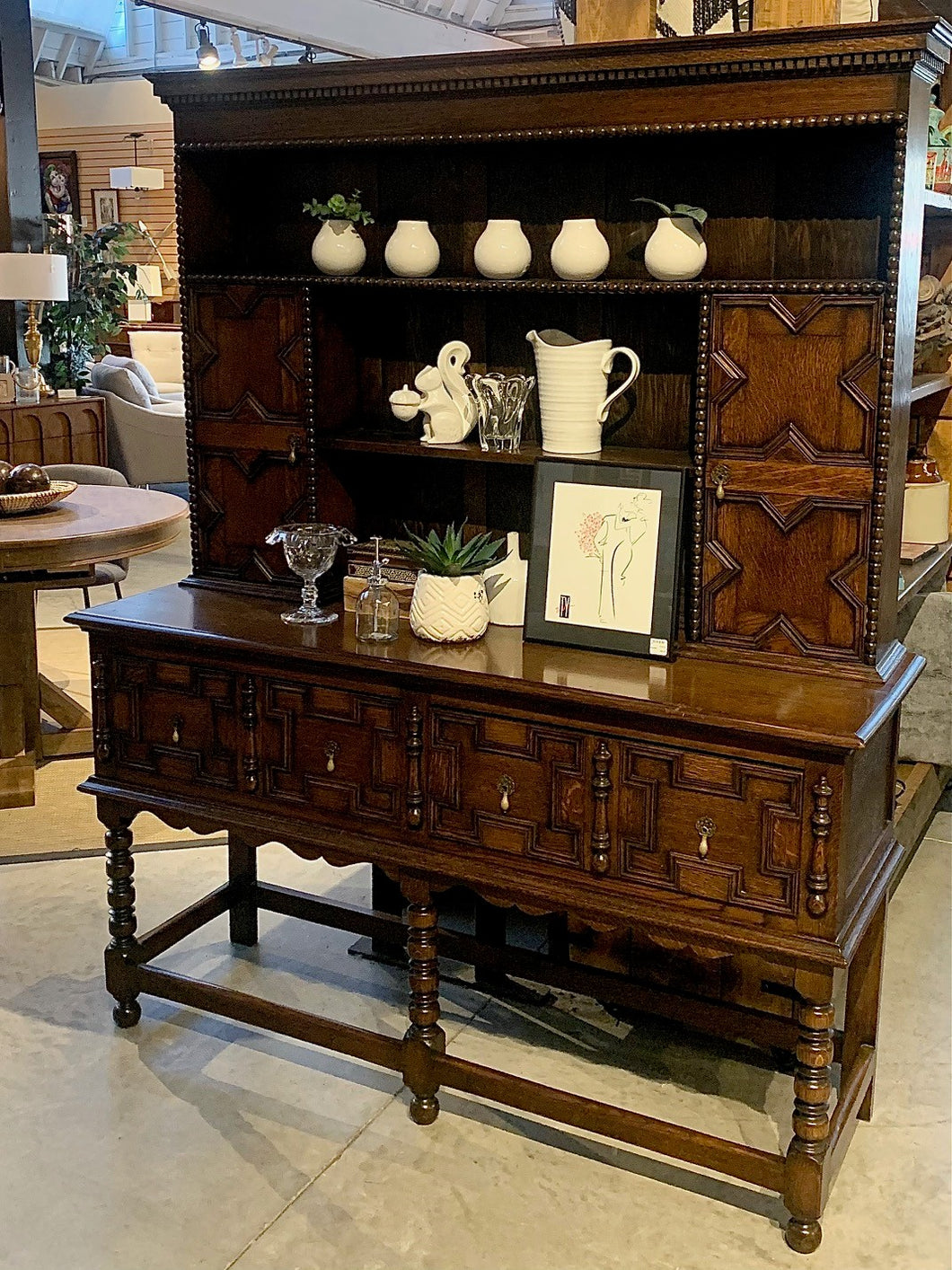 Vintage Welsh Sideboard and Hutch