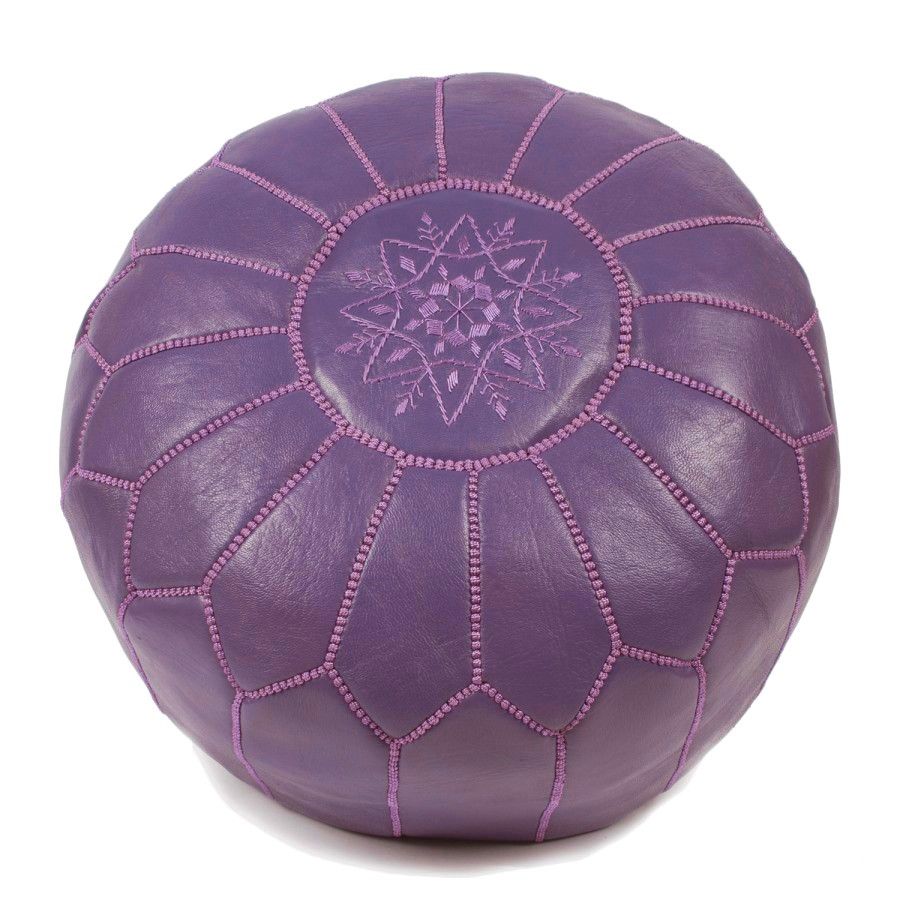 Purple Moroccan Pouf