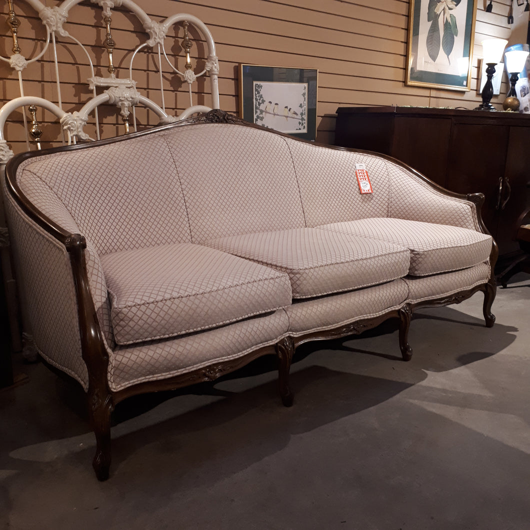 Lovely Wood Trim Sofa