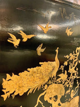 Vintage Lacquer and gilt 5 panel Chinese Screen