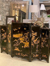 Vintage Lacquer and gilt 5 panel Chinese Screen
