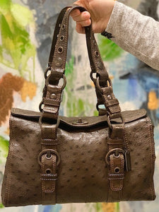Coach Ostrich leather brown handbag