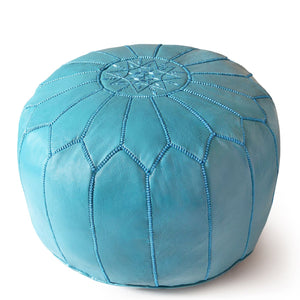 Blue Moroccan Pouf