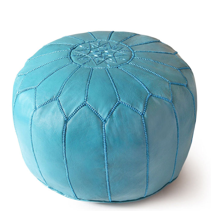 Blue Moroccan Pouf