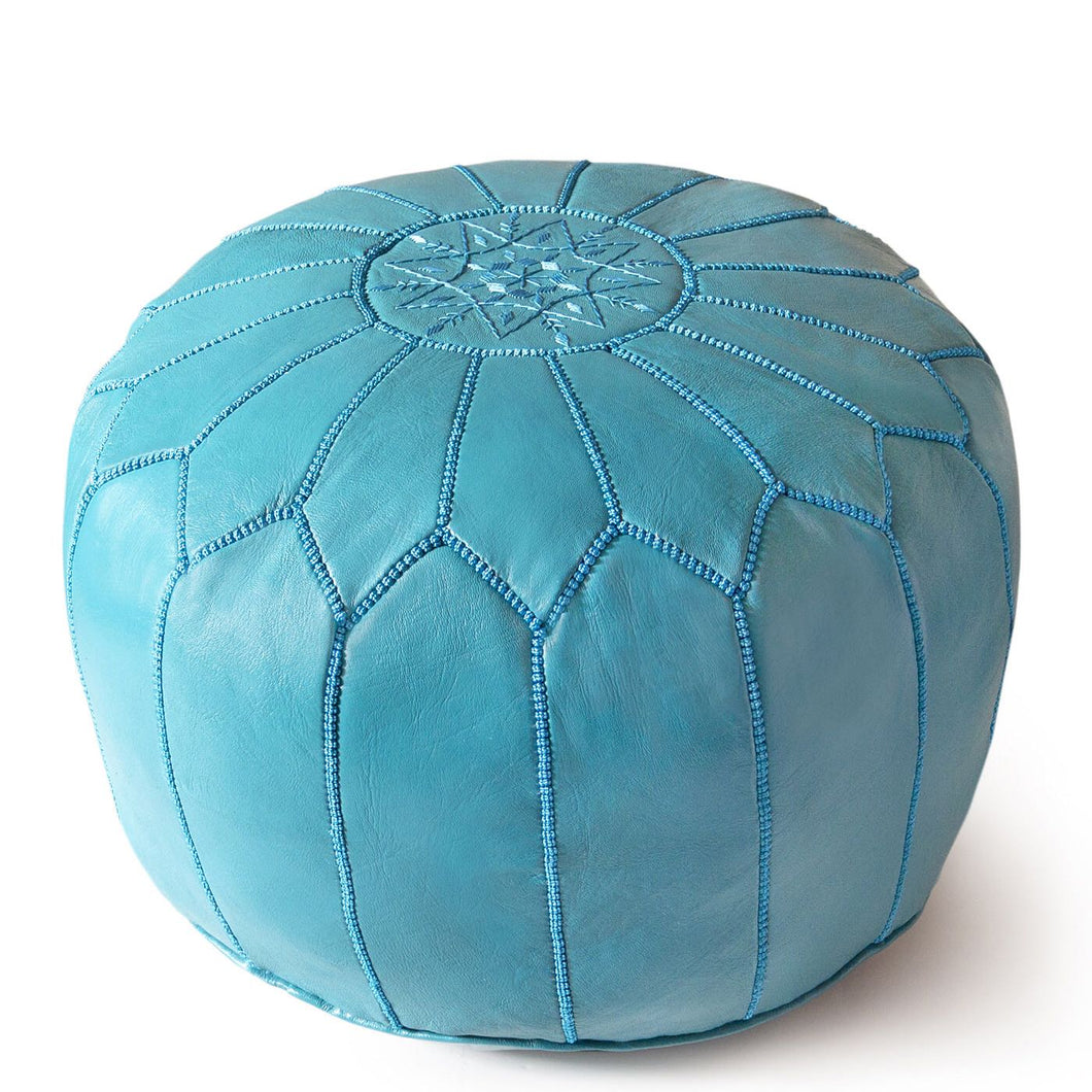 Blue Moroccan Pouf