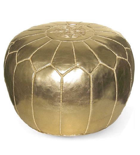 Gold Moroccan Pouf