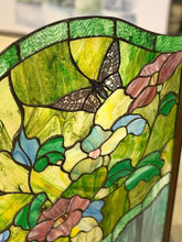 Meyda Tiffany butterfly stained glass fireplace screen