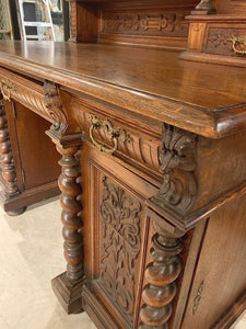 Antique Black Forest (late 19th century) carved Oak Desk
