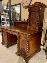 Antique Black Forest (late 19th century) carved Oak Desk