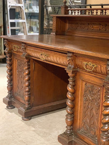 Antique Black Forest (late 19th century) carved Oak Desk