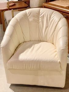 Natuzzi leather swivel chair
