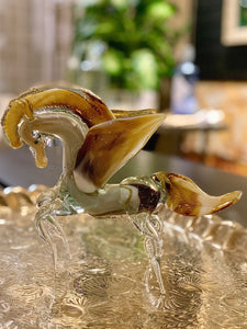 Blown glass winged horse