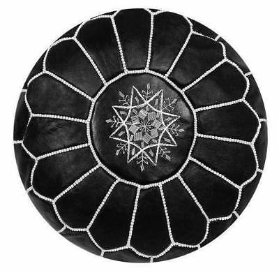 Black Moroccan Pouf